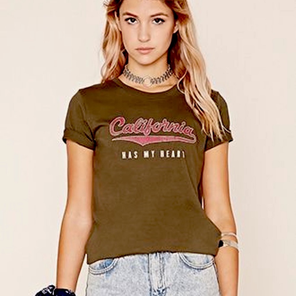 California has my heart graphic t-shirt
